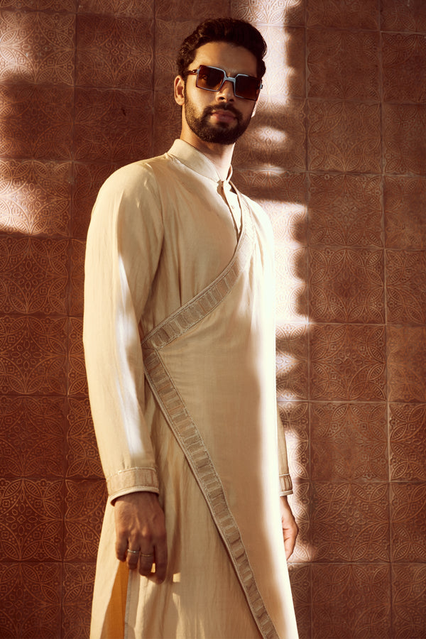 Gold-Shaded Asymmetrical Kurta