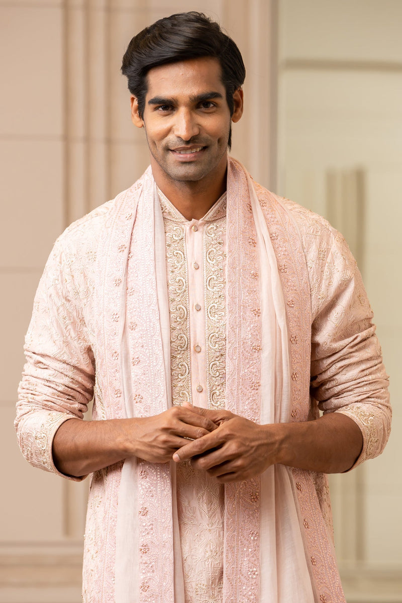 Pink Silk Kurta