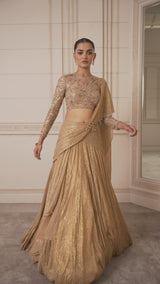 Draped Lehenga and Blouse