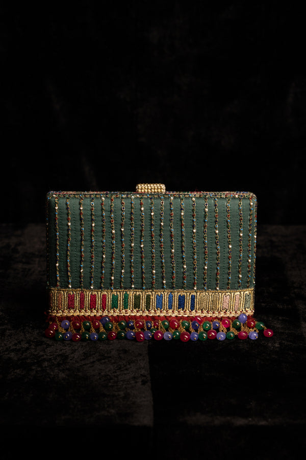 A hand embroidered bag