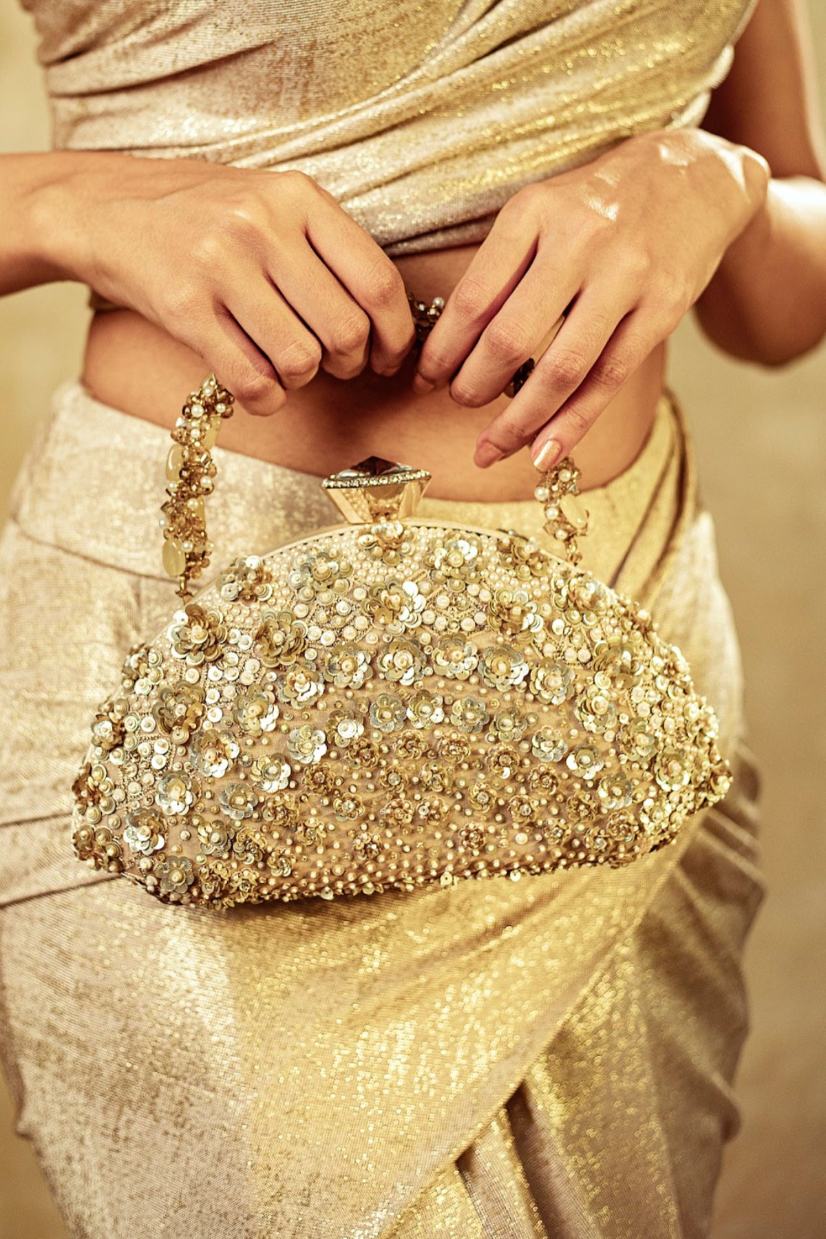 Embroidered Clutch Bag with Pearls – Tarun Tahiliani Official