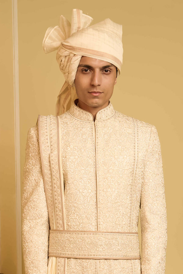 Resham Thread Embroidered Sherwani