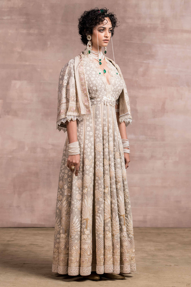 Pichwai Printed And Embroidered Anarkali