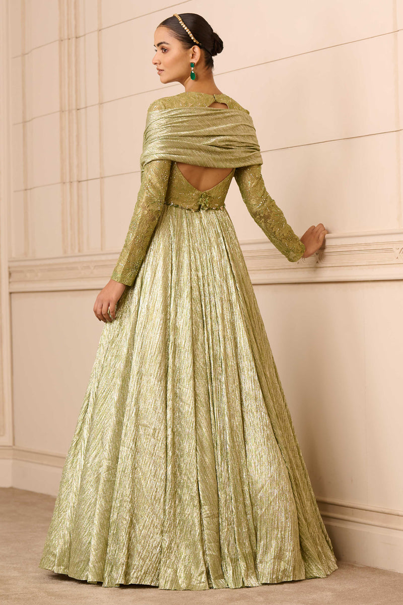 Mint and Blue Golden Gown