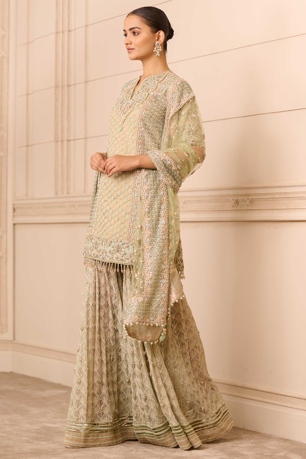 Kurta, Sharara, And Dupatta