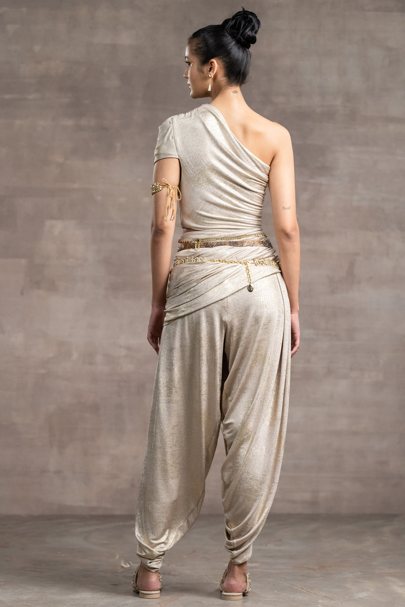 Buy Olive Green Silk Dhoti Pant Suit With Stone Work Online  LSTV04958   Andaaz Fashion