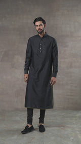 Black Silk Kurta