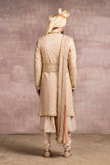 Heavy-Gorgette Aari-Embroidered Sherwani