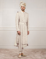 Sherwani In Raw Silk Fabric